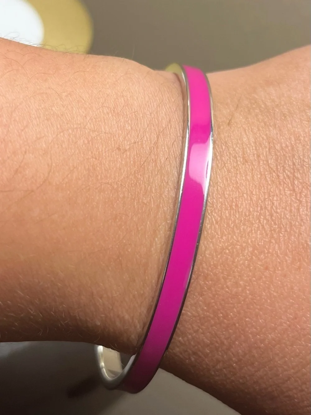 Kate Spade, “Take The Cake” pink enamel bangle GUC - Picture 4 of 7